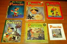 1939 & 1940 Walt Disney's Pinocchio Vintage Book Lot (6 Different)   picture