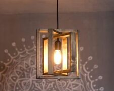 Wooden Hanging Ceiling Lamp, Chandelier Home Decor(Wire,Holder,Bulb Is Included) picture