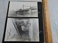 2 Photos 1935 + 1937 NY&W New York & Westchester Railroad BRONX NY RR Bridges picture