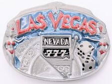 Las Vegas Nevada 777 Slots Jackpot Dice Cards Belt Buckle picture