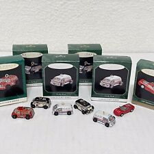 Hallmark Miniature Ornament Lot ON THE ROAD Corvette Car Mail Police Fire picture