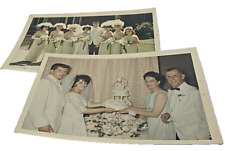 VTG Found Photographs Wedding Party Bride Groom Family Bridesmaids 1960s 3.5