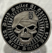 * US Army Challenge Coin Death Smiles at Everyone / The Army Smiles Back Coin picture