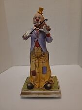 Melody In Motion Violin Clown Handmade Handpainted Porcelain Music Box picture