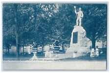 c1905s First Defender Monument City Park Reading Pennsylvania PA Trees Postcard picture