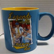 The Sandlot Movie Legends Never Die Baseball Coffee Cup Blue 20 oz Benny Smalls picture
