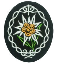 Edelweiss WW2 Patch Repro Gebirgsjager Iron-on Badge German Award Army Uniform picture