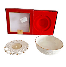 Lenox Classics Gold-Trimmed Rose Bud Bowl Porcelain + Lenox Snow Lights picture