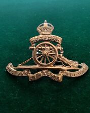 Genuine WW2 Royal Artillery R.A. Territorial Brass Cap Badge British Military picture