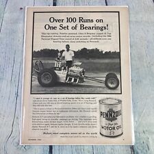 Vintage 1961 Pennzoil Print Ad Car Truck Motor Oil Garage Magazine Paper Art picture