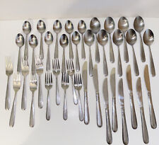 Vintage Stanley Roberts Rogers Beaded Elegance Stainless Flatware 37 Pieces picture