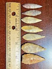 7 LERMA POINTS 100% AUTHENTIC NATIVE AMERICAN ARROWHEAD DART POINT SOUTH TEXAS picture