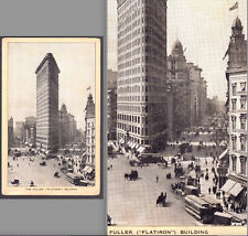 Flat Iron Building © 1903 New York City Singer Sewing Machine Ad HUGE Trade Card picture