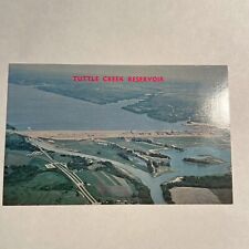 Aerial View Tuttle Creek Reservoir River Pond Area Chrome New York City Postcard picture