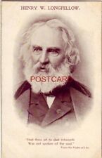 pre-1907 HENRY W. LONGFELLOW - quote from Psalm of Life picture