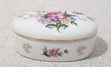 VTG KPM Japan Floral Porcelain Hand Painted Oval Trinket Jewelry Box with Lid picture