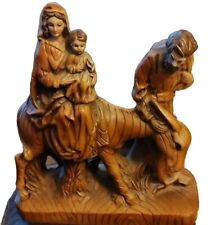 Vtg Holy Family Figurine Hand Made in Japan Mary Jesus Joseph Donkey 7