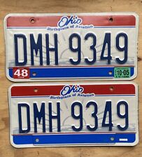 2005 Ohio birthplace of aviation pair of license plates DMH9349 ￼ picture