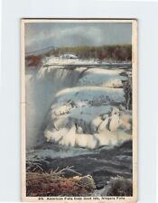 Postcard Winter Scene American Falls from Goat Island Niagara Falls New York USA picture