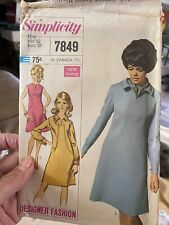 Vintage -- Designer Fasion -- Simplicity Sewing Pattern 7849 -- Size 16 picture