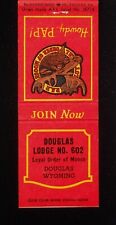 1950s Loyal Order of Moose Lodge No. 602 Douglas WY Converse Co Matchbook picture