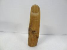 Vintage Wood Hand Carved Middle The Finger Statue Folk Art Flipping The Bird 7