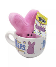 PEEPS Pink Plush Bunny in a Ceramic Coffee Mug 