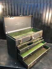 Vintage Machinist Tool Box 7Drawer - Vintage Metal Large Toolbox Chest 20x8.5x13 picture