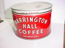 vintage BARRINGTON HALL One Pound advertising COFFEE tin CAN Hygrade Food picture
