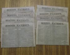 8 issues The Boston Patriot newspaper 1810. Letters fr. John Adams, Shipping picture