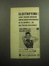 1957 RCA Victor Album Advertisement - Lena Horne at the Waldorf Astoria picture