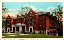 Vintage 1940 John M Geer Hall Furman University Greenville SC Postcard picture