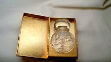 Vintage Metal Perfume Compact Case Original Bottle 