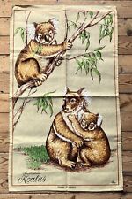 Vintage Australian Koala Bear Linen Kitchen Towel Wall Hanging Australia picture
