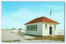 c1960s Restored Huntley School Farmers Garden Club Saco Montana MT Flag Postcard picture