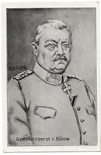 WWI General Field Marshal karl von Bulow ~ artist portrait signed Barlos? picture