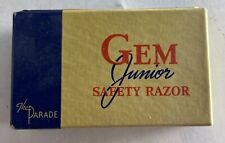 Gem Junior Safety Razor Gold Plated Original Box and Blades Vintage Antique RARE picture