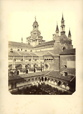 Italie, la certosa di Pavia, near Milan. Vintage Albumen Print, Italy Tirag picture