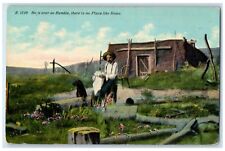 1911 Man And Dog There Is No Place Like Home Manville Wyoming WY Posted Postcard picture