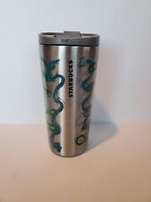 Starbucks 2014 Stainless Steel Wavy Tumbler Mug Cup w/ Lid 16 oz picture