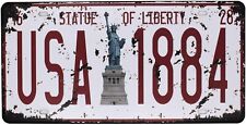 Statue of Liberty USA 1884 Vintage Auto License Plate - Collectible Patriotic picture