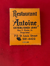 Antoine's Restaurant New Orleans Vintage Matchbook UNUSED Matches picture