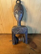 Vintage AFRICAN ART BAULE PULLEY 7.5” Tall picture