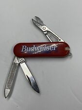 Vintage Budweiser Keychain Knife Pocketknife File Scissors Tweezers Advertising  picture