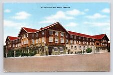 c1940s Pilot Butte Inn on Mirror Lake Street View Vtg Bend Oregon OR  Postcard picture