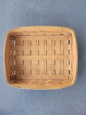 Vintage Longaberger Rectangle Basket 12” x 10” x 3”, Signed and Dated 2002, VGC picture