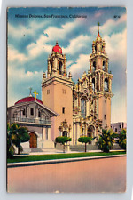 Linen Postcard San Francisco Ca Mission Delores picture