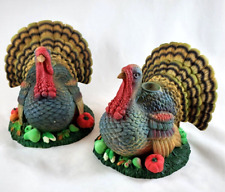 Vintage (2) Resin Turkey Candle Holders picture