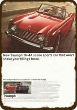 1965 TRIUMPH TR-4A CONVERTIBLE SPORTS CAR TR4A Vintage Look DECORATIVE METAL SIG picture