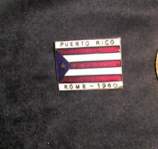 Rare 1960 Puerto Rico Rome NOC Olympic Badge Pin picture